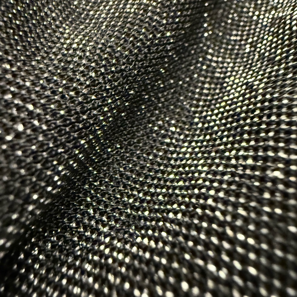 NWT Ramy Brook Pleated Athena Pants Black with Silver Metallic Knit Wide-Leg - Picture 6 of 8